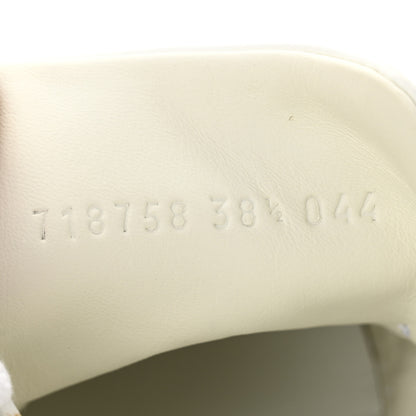 Gucci Calfskin Interlocking G Perforated Womens Ace Sneakers 38.5 White Grey Sky 9 of 10