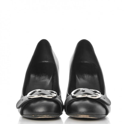 Gucci Calfskin GG Buckle Pumps 36 Black 2 of 9