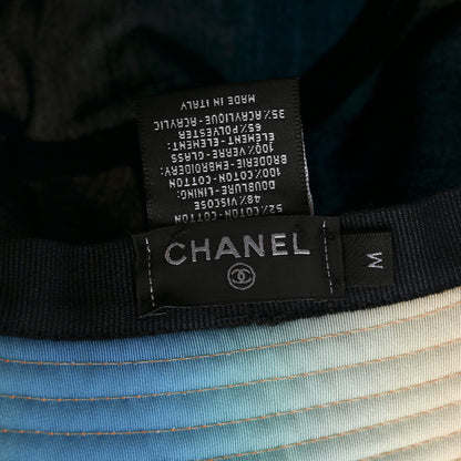 Chanel Canvas Crystal Ombre CC Bucket Hat M Pink Yellow Blue 8 of 8