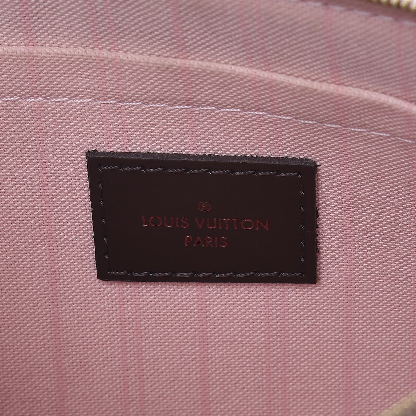 Damier Ebene Neverfull MM GM Pochette Rose Ballerine