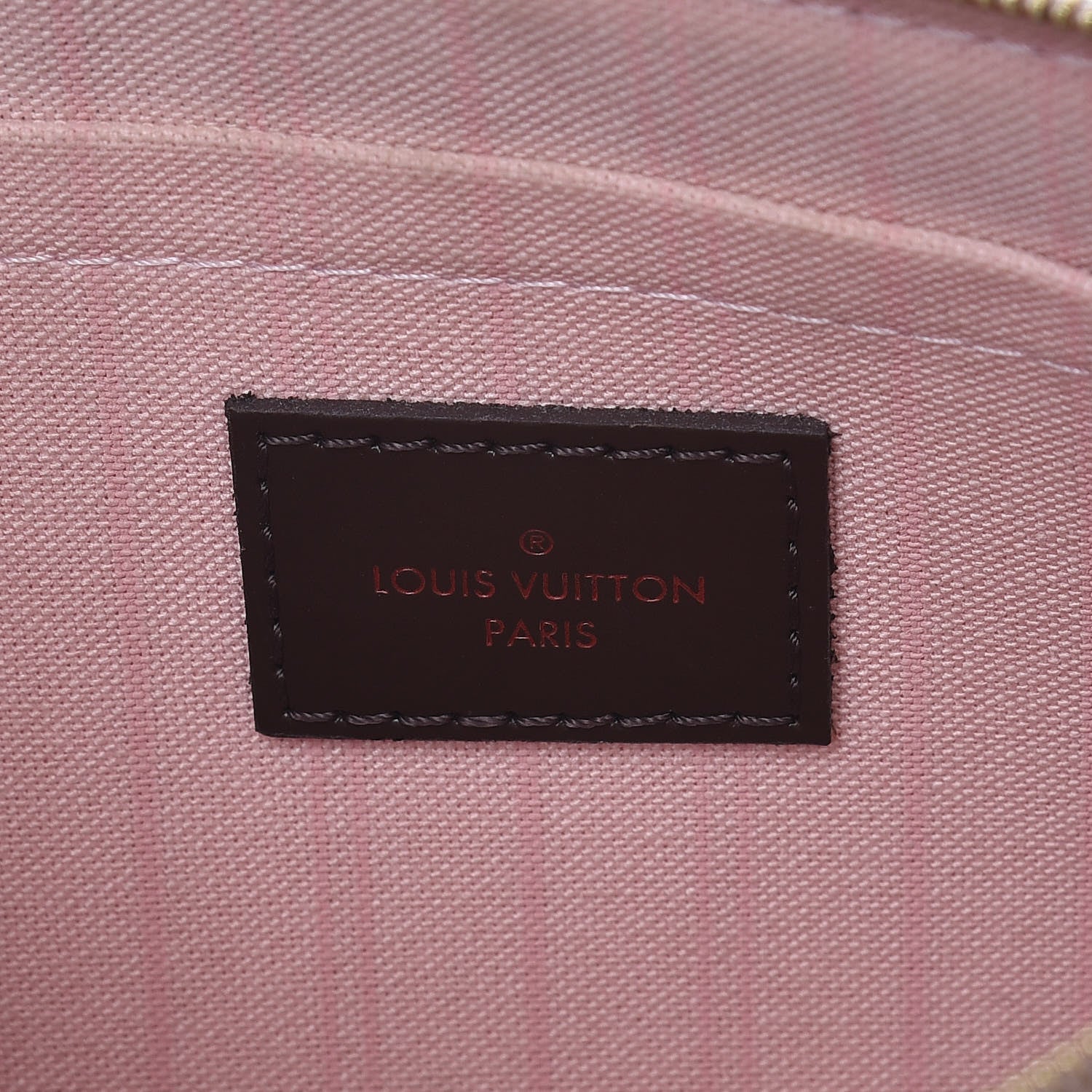 Louis Vuitton Damier Ebene Neverfull MM GM Pochette Rose Ballerine 6 of 9