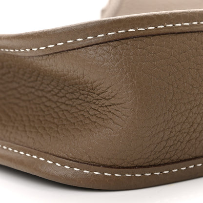 Hermes Taurillon Clemence Amazone Evelyne TPM Etoupe Bleu Indigo 9 of 10