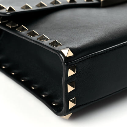 Valentino Garavani Vitello Medium Rockstud Flip Lock Crossbody Bag Black 8 of 9
