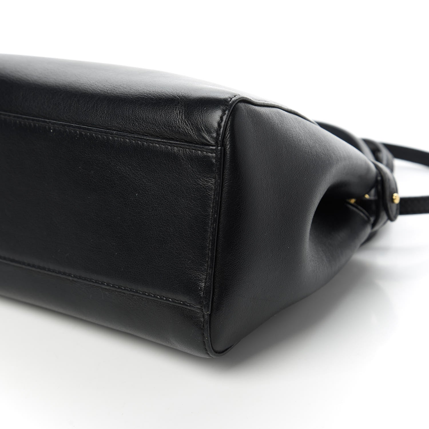 Fendi Nappa Mini Peekaboo Iconic Satchel Black 7 of 10