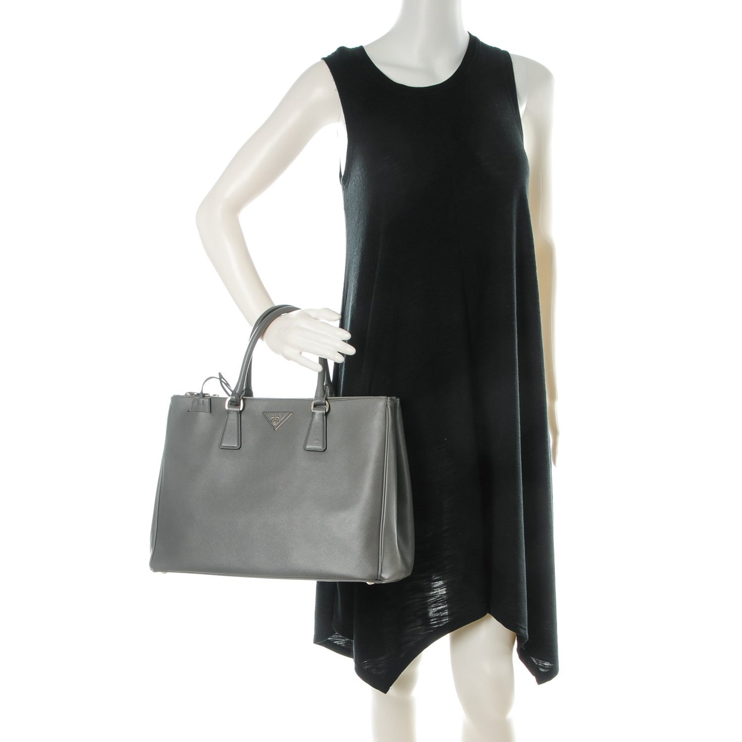 Saffiano Large Galleria Double Zip Tote Marmo