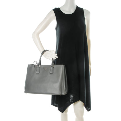Prada Saffiano Large Galleria Double Zip Tote Marmo 2 of 9