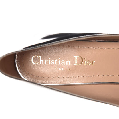 Christian Dior Mirror Finish Calfskin Baby-D Ballet Pumps 39 Silver 6 of 7