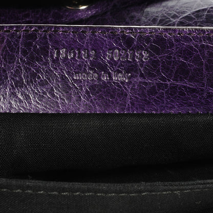 Balenciaga Chevre Giant 21 Silver Hardware Envelope Clutch Violet 7 of 11