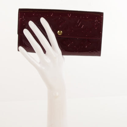 Louis Vuitton Vernis Sarah Wallet Rouge Fauviste 2 of 7