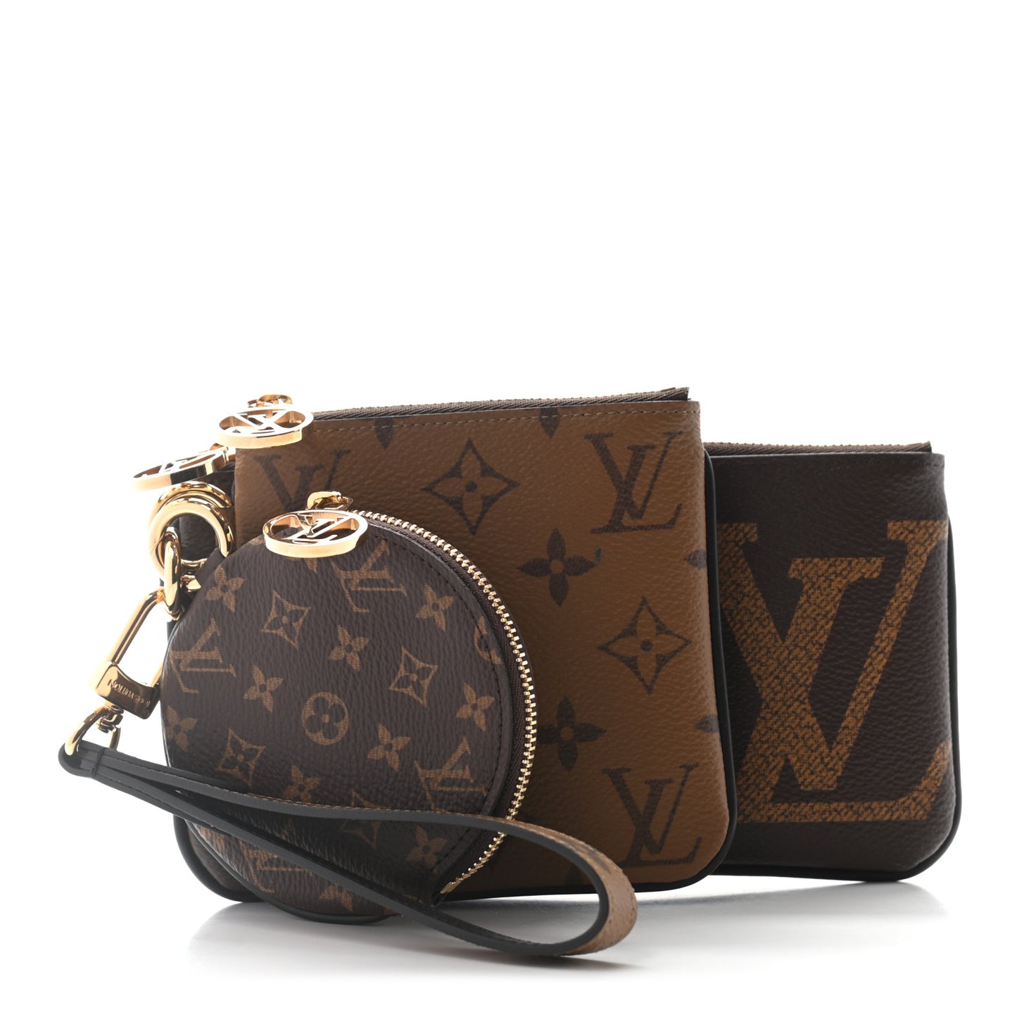 Reverse Monogram Giant Trio Pouch