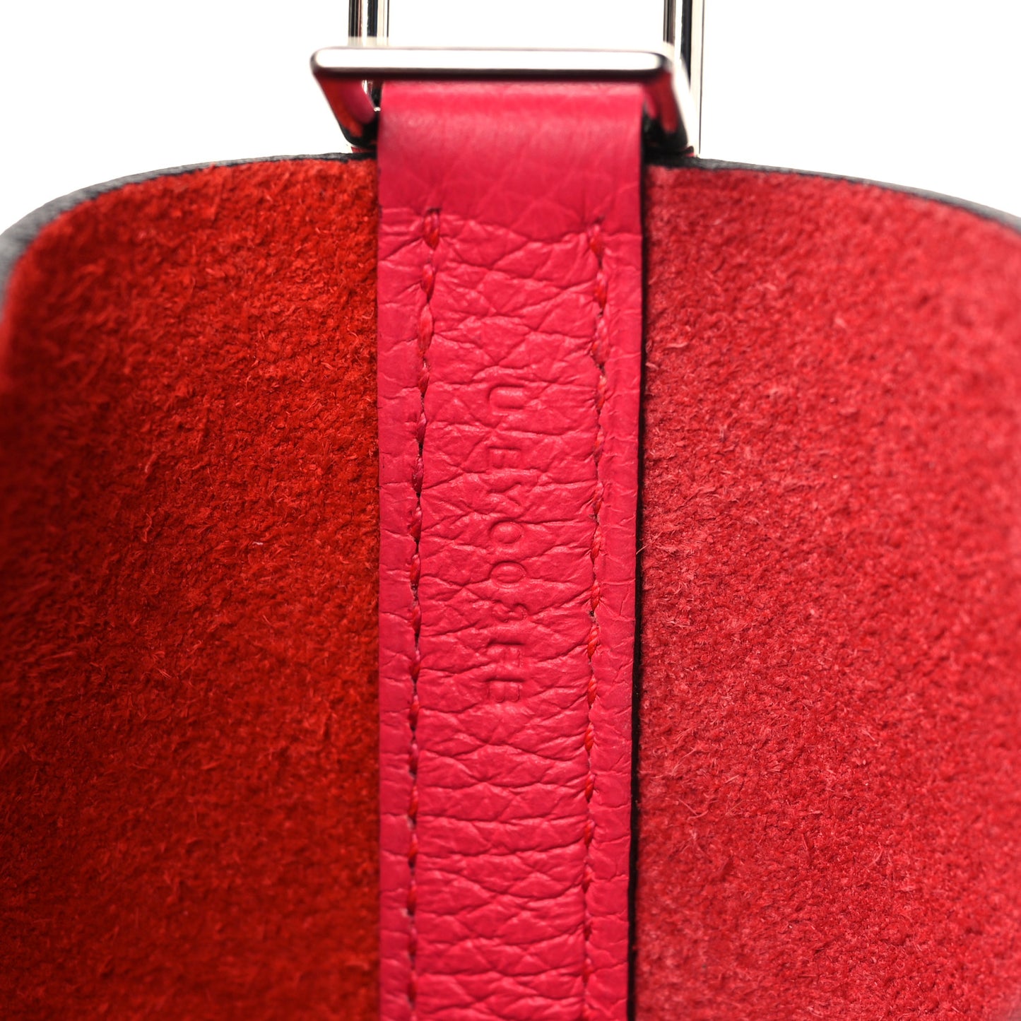 Taurillon Clemence Tri-Color Picotin Lock 18 PM Rouge Coeur Rose Extreme Bleu Zanzibar