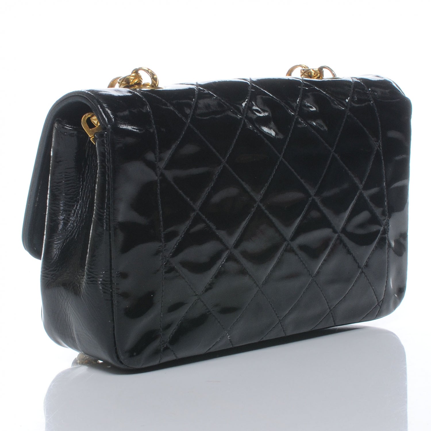 Chanel Patent Quilted Mini Flap Black 3 of 7