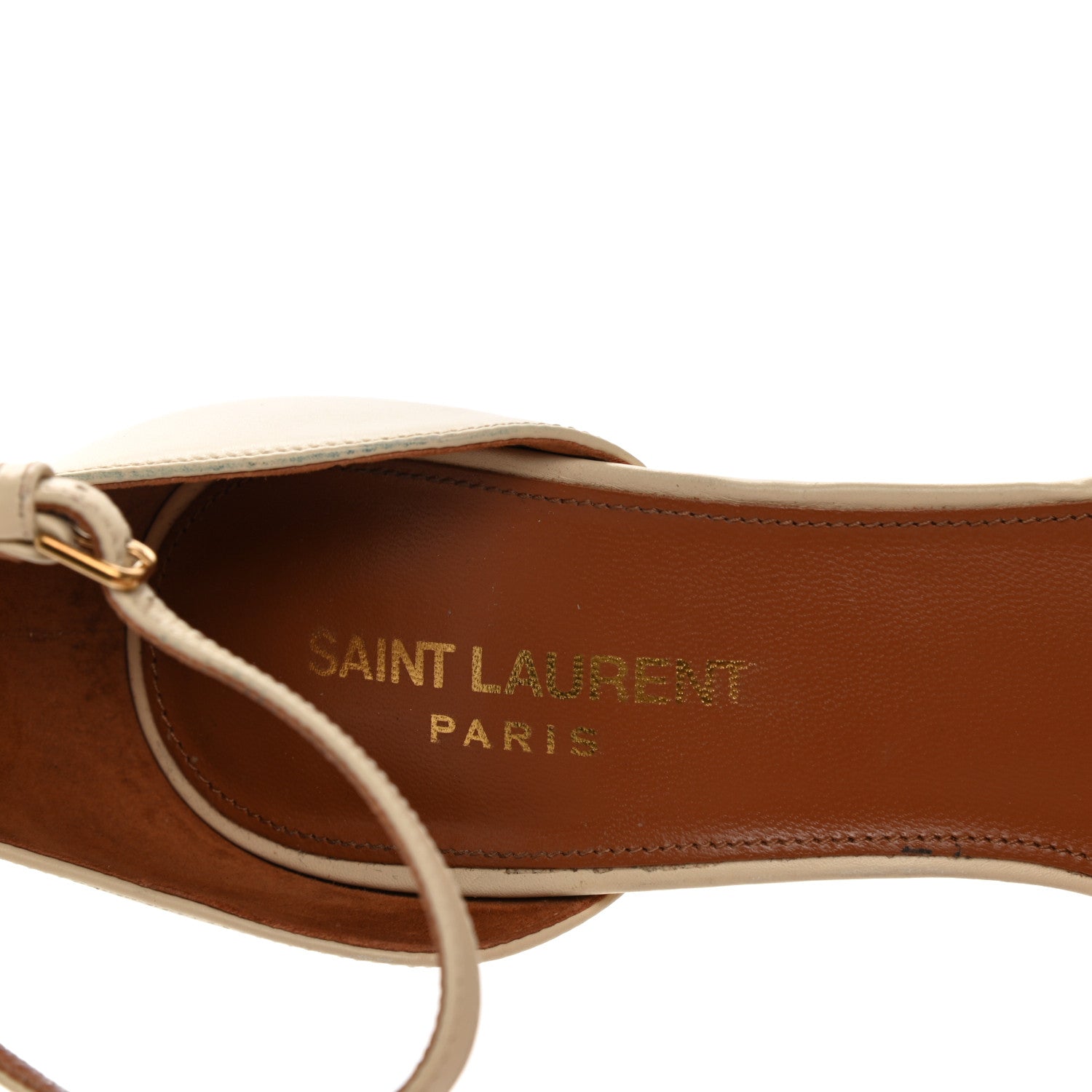 Saint Laurent Calfskin 110 Opyum Sandals 38 White 7 of 8