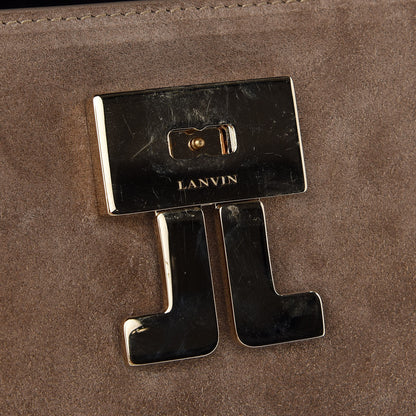 Lanvin Suede JL Carnet Crossbody Mocha 10 of 10