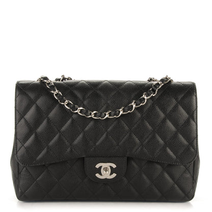Chanel Caviar Quilted Jumbo Single Flap Black 1 of 7