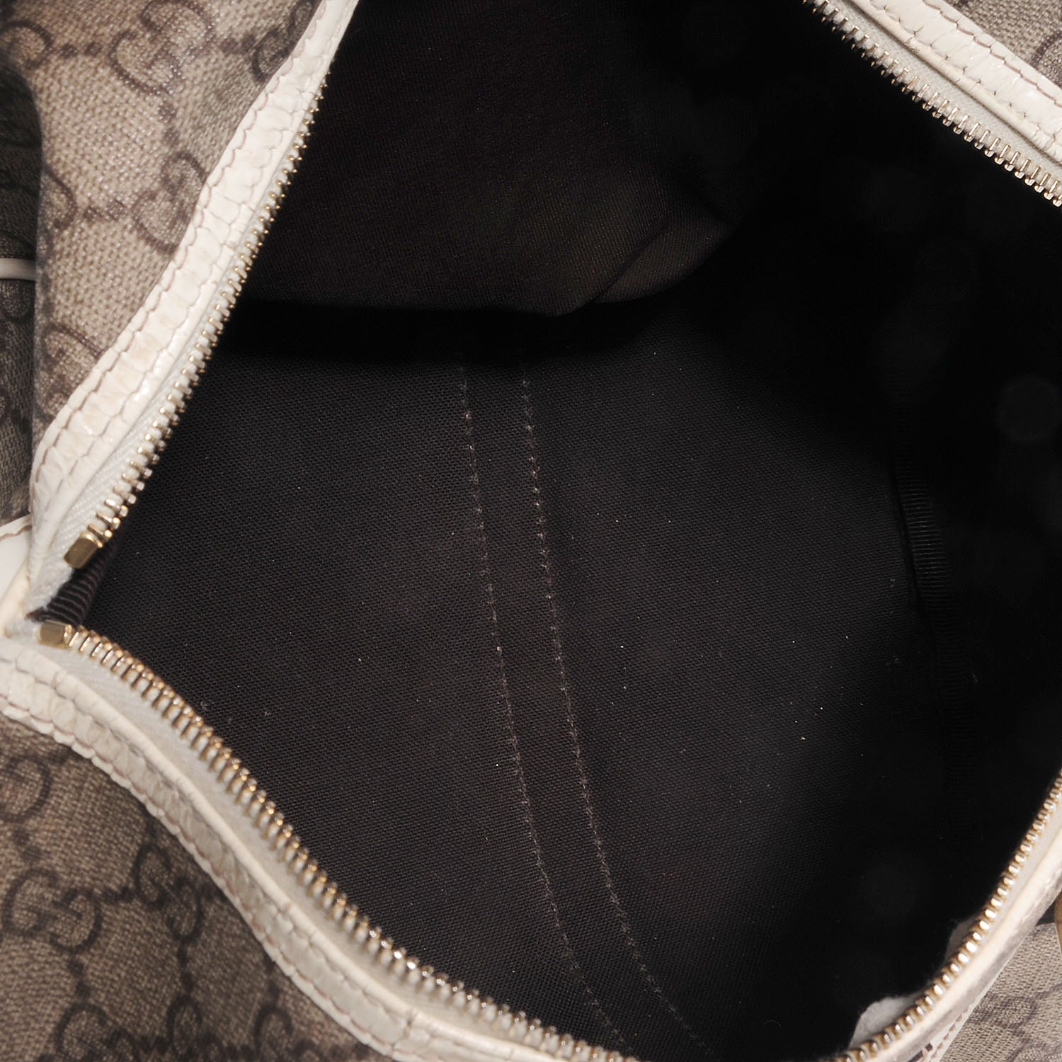 Gucci Monogram Coated Canvas Medium Joy Boston Off White 5 of 7