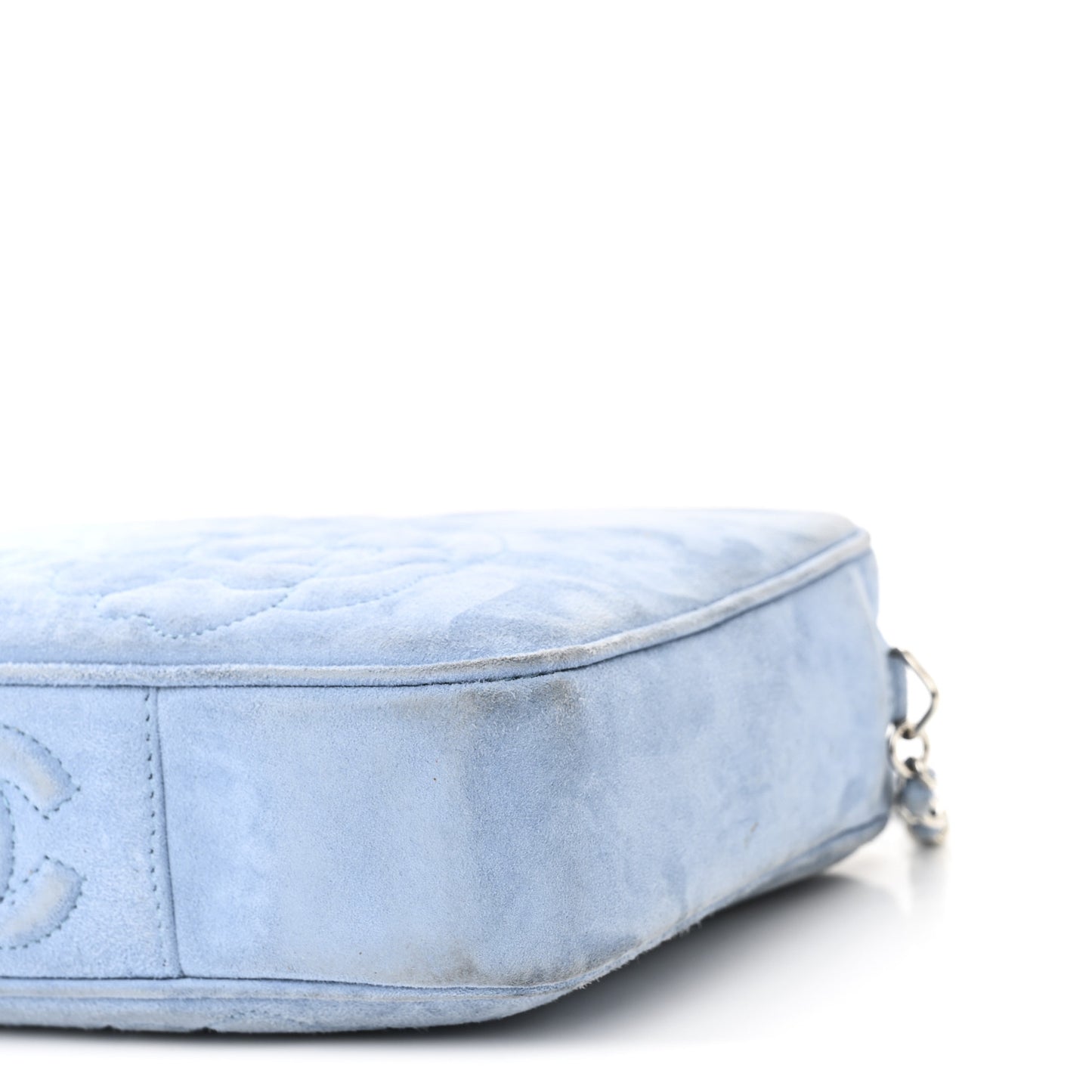 Suede Camellia Camera Case Light Blue