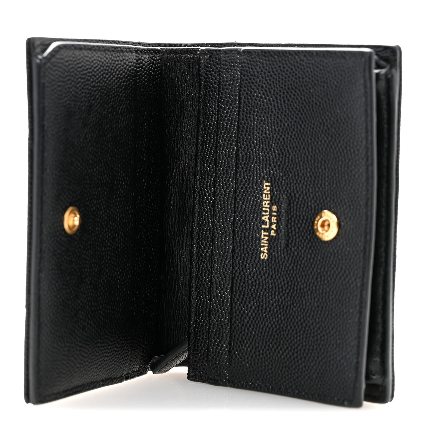 Grain De Poudre Matelasse Chevron Monogram Flap Card Case Black