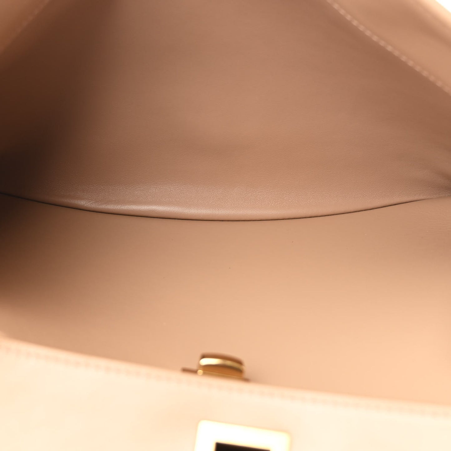 Natural Smooth Calfskin Medium Rodeo Top Handle Handbag Latte