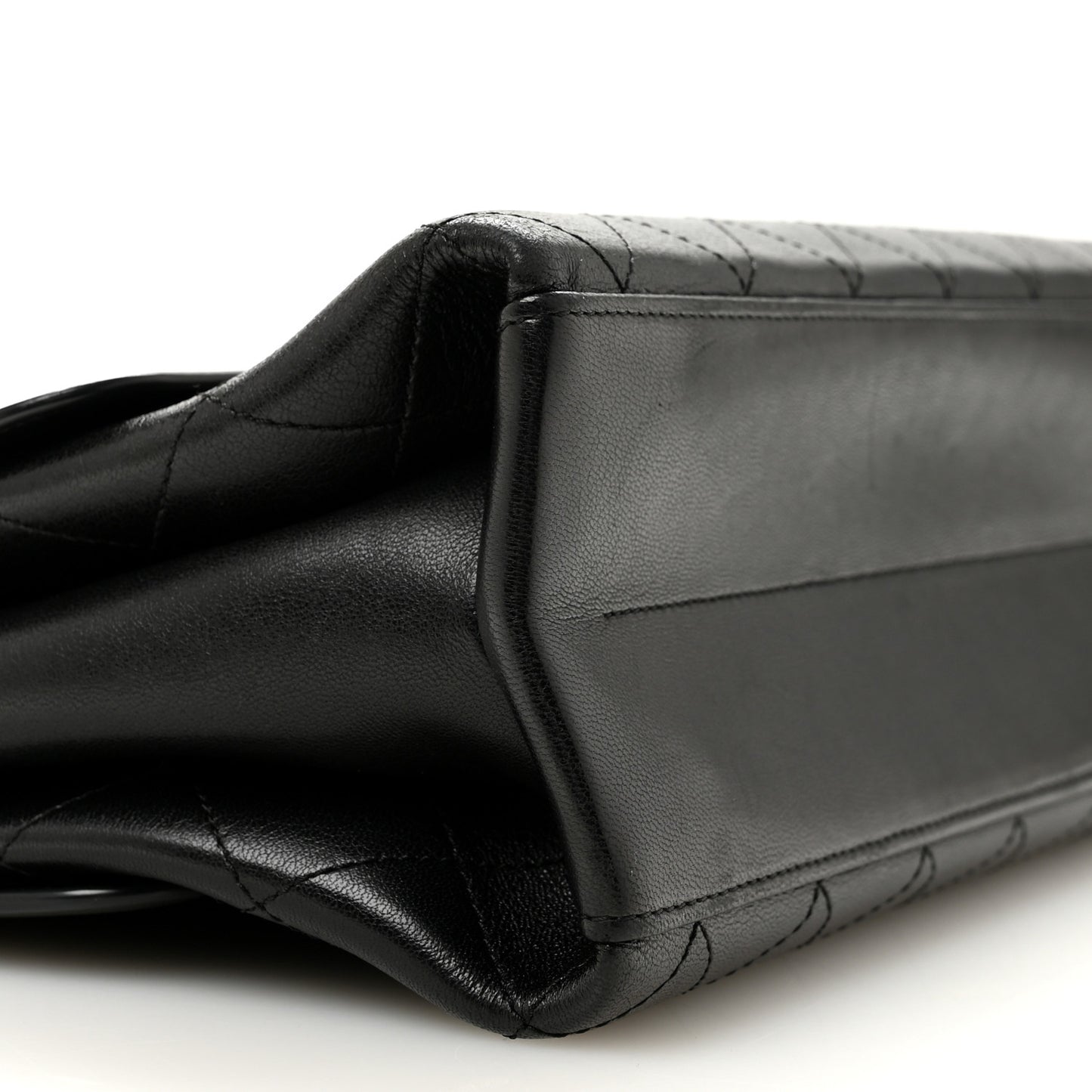 Lambskin Stitched Coco Luxe Medium Flap Black