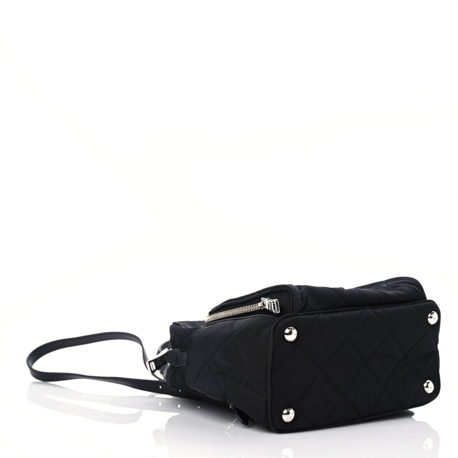 Prada Nylon Tessuto Impuntu Quilted Backpack Black 4 of 8