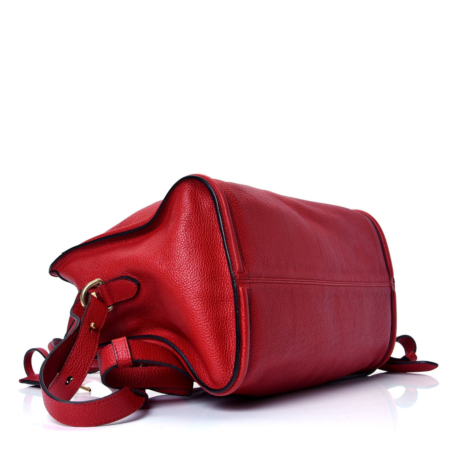 Alexander McQueen Pebbled Calfskin Small Skull Padlock Zip Around Tote Red 3 of 4