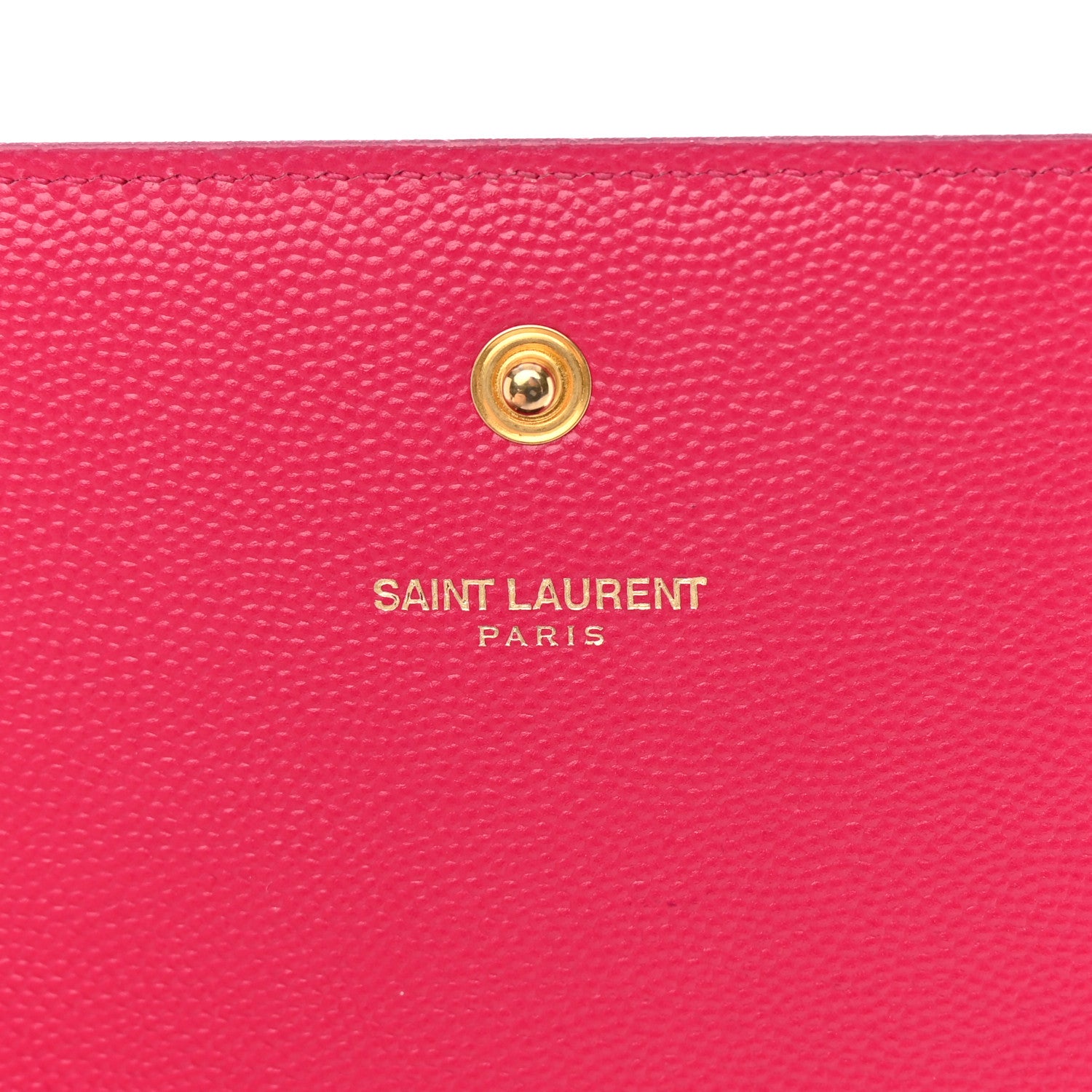 Saint Laurent Grain De Poudre Monogram Chain Wallet Bubblegum 6 of 16