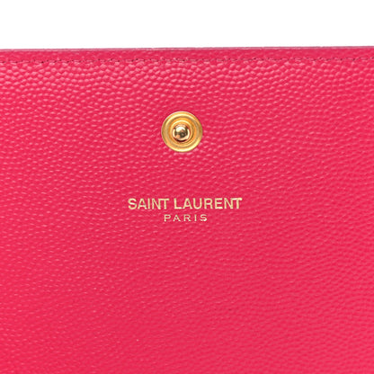 Saint Laurent Grain De Poudre Monogram Chain Wallet Bubblegum 6 of 16