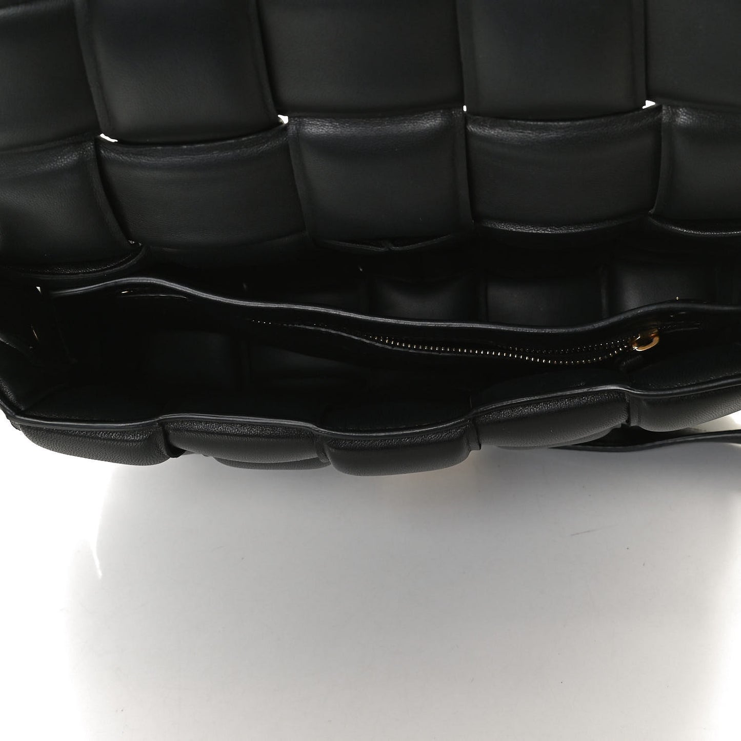 Nappa Maxi Intreccio Padded Cassette Crossbody Bag Black