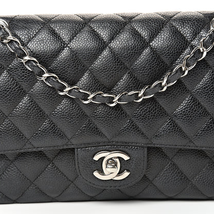 Chanel Caviar Quilted Medium Double Flap Black 7 of 18