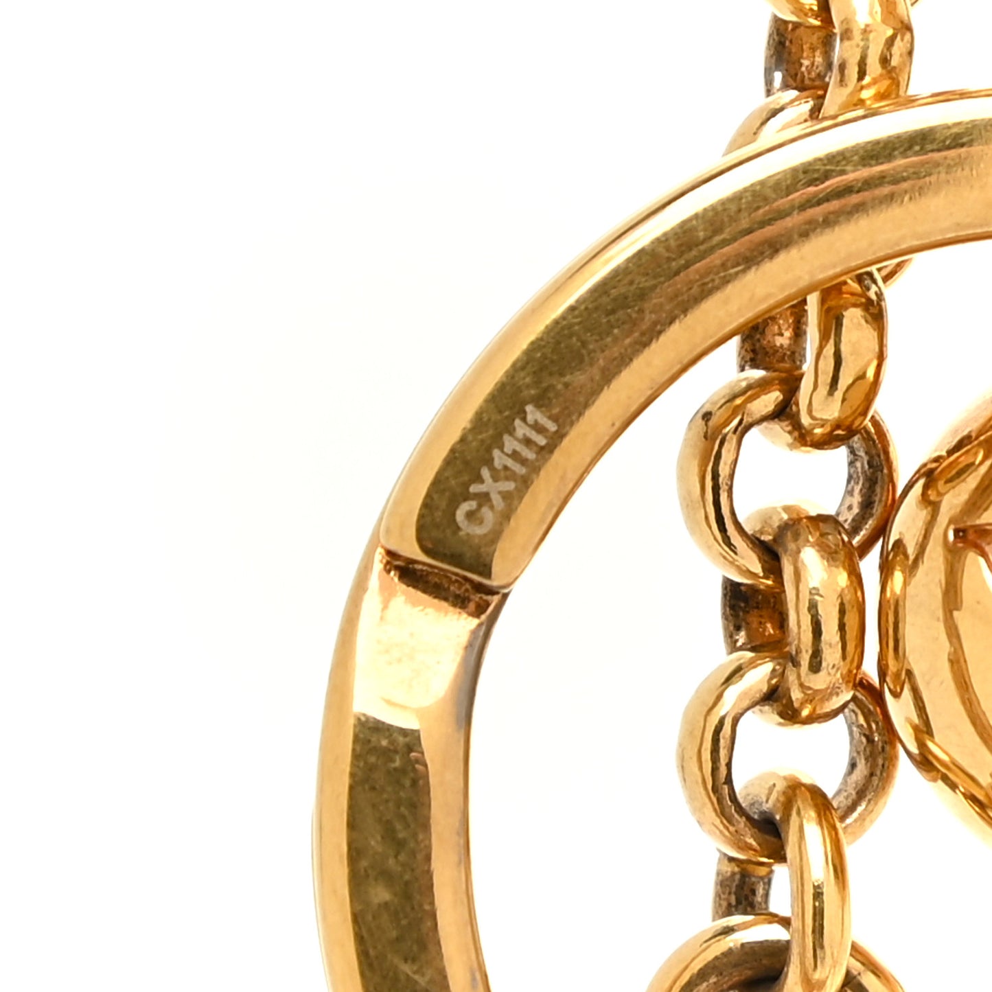 Metal Eclipse Bag Charm Key Holder Gold
