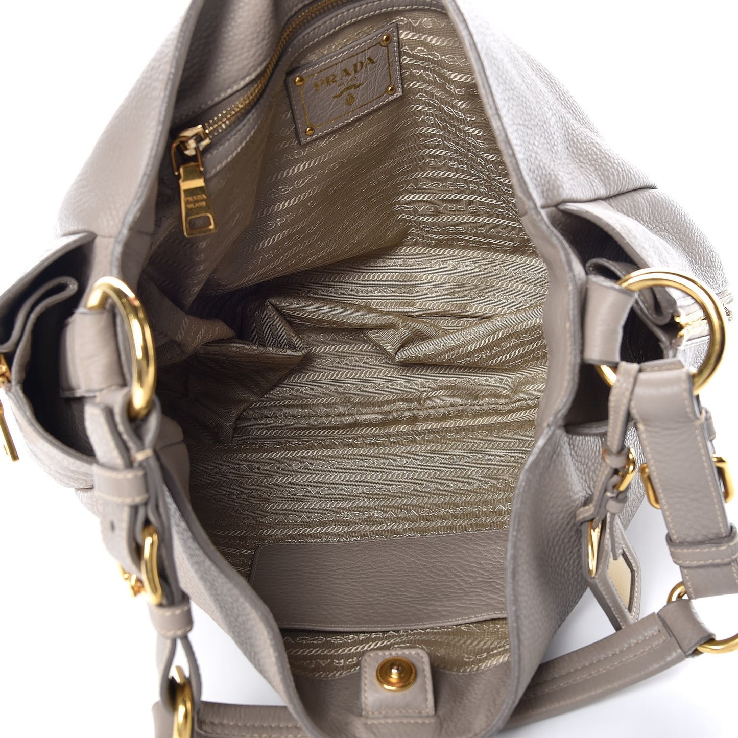 Vitello Daino Side Pocket Hobo Pomice