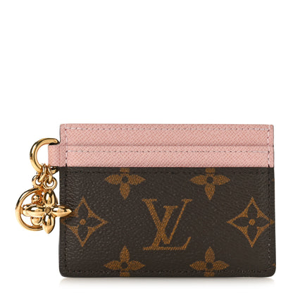 Louis Vuitton Monogram LV Charms Card Holder Rose Ballerine 1 of 9
