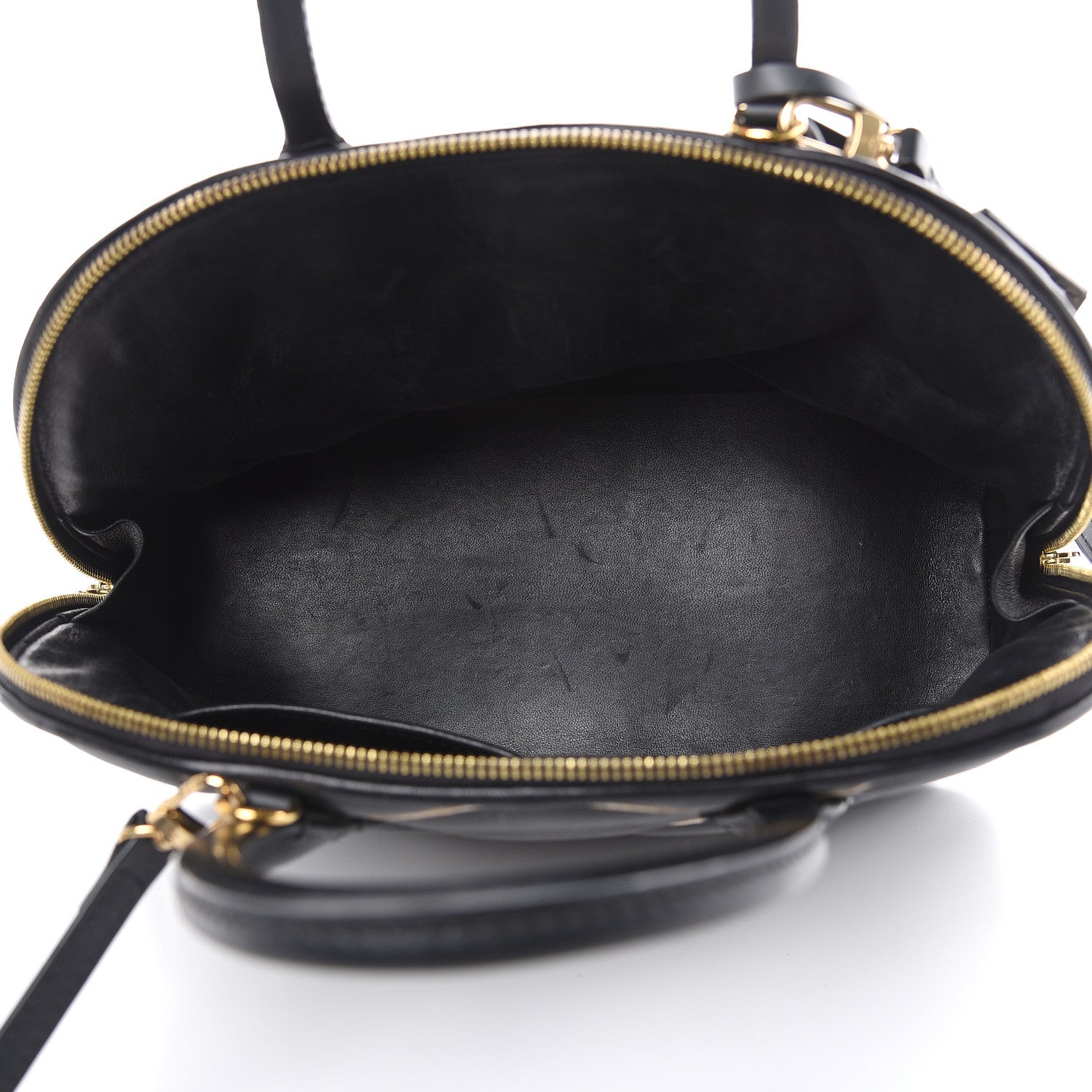 Louis Vuitton Lambskin Malletage Alma PM Black 5 of 20