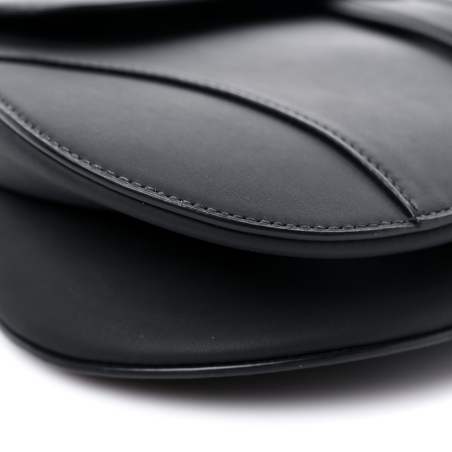 Christian Dior Ultra Matte Calfskin Saddle Bag With Strap Black 7 of 10