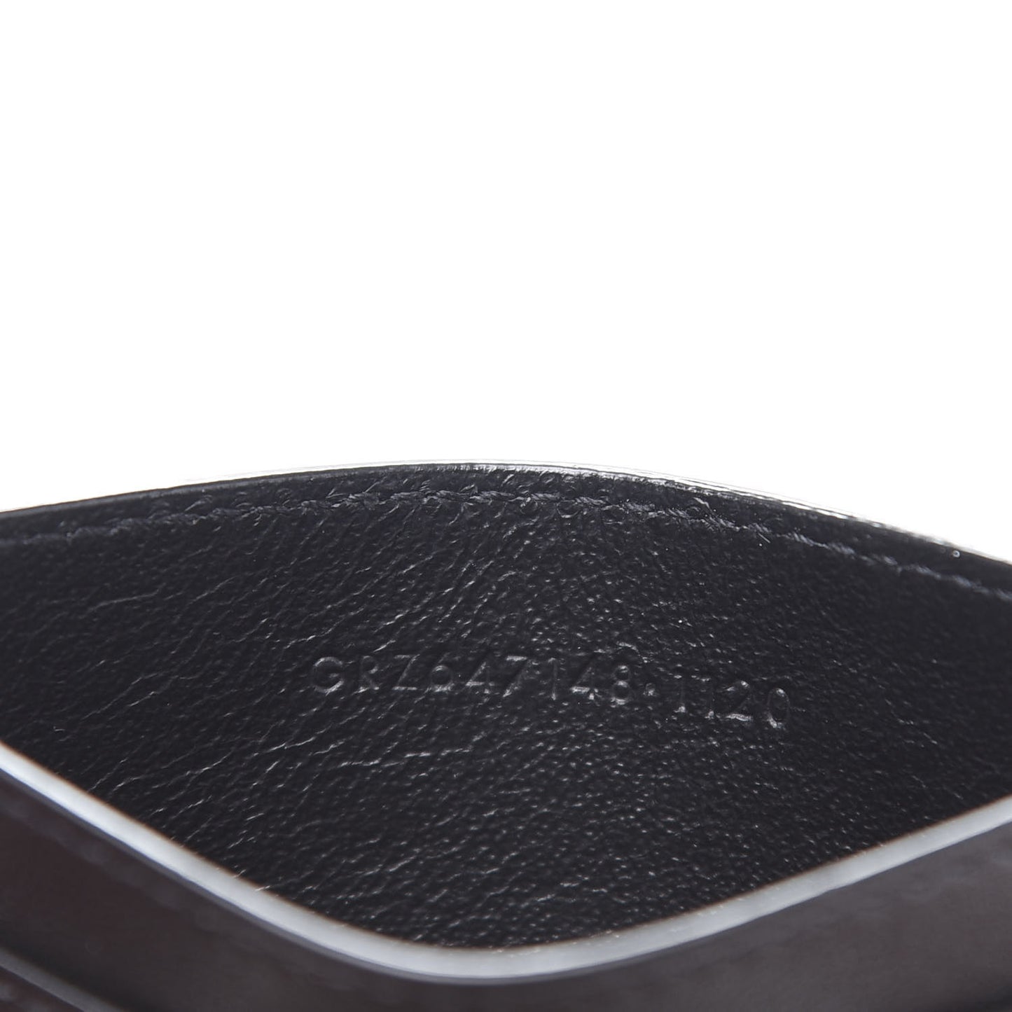 Monogram Embossed Card Case Black