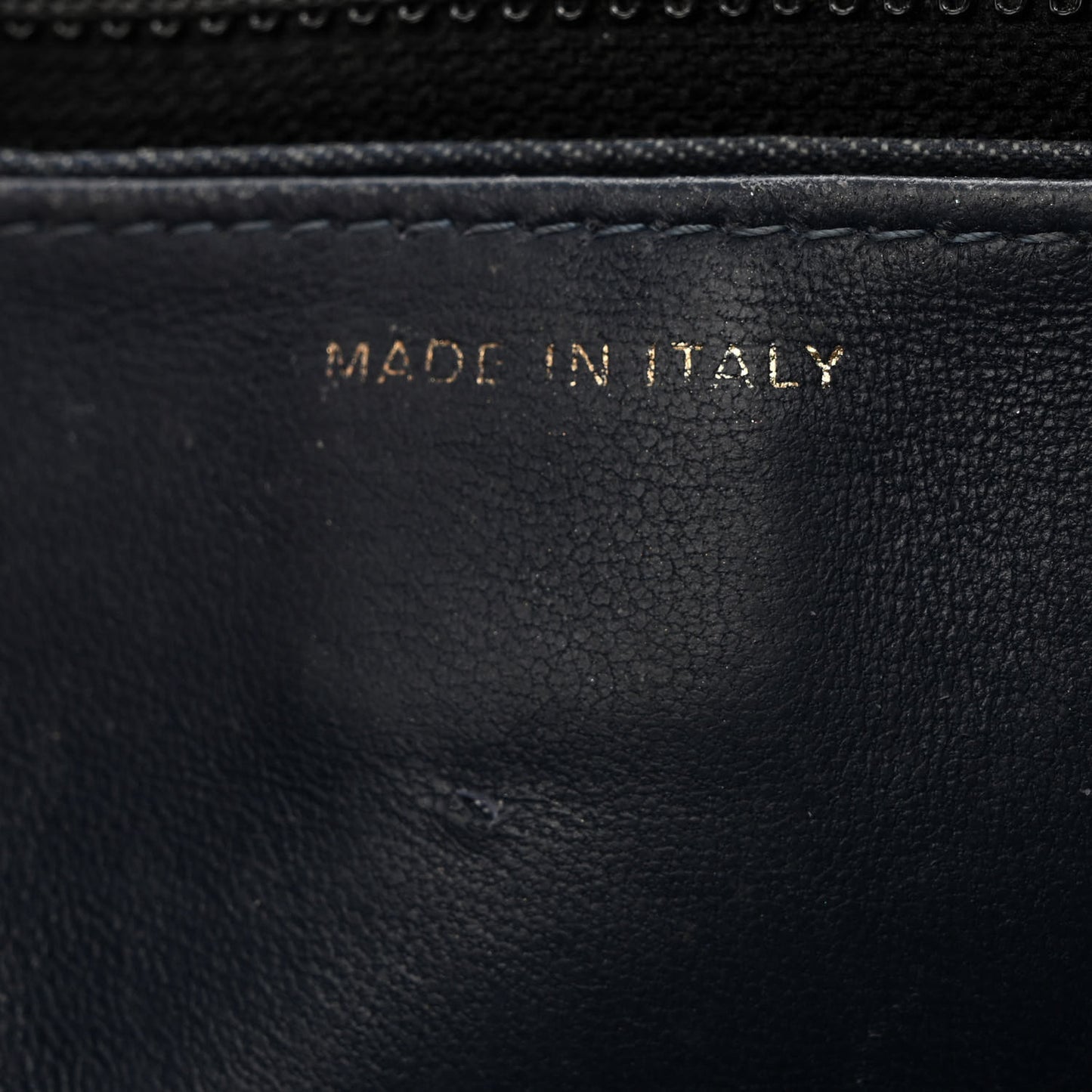 Lambskin Resin Bi-Color Quilted Wallet On Chain WOC Black