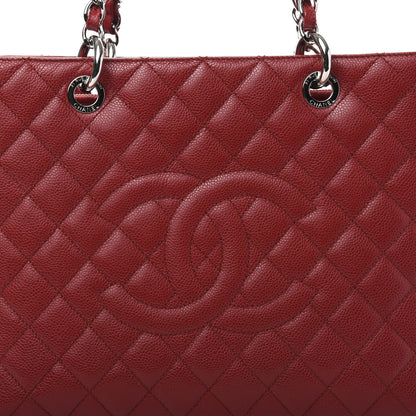 Chanel Caviar Quilted Grand Shopping Tote GST Red 12 of 12