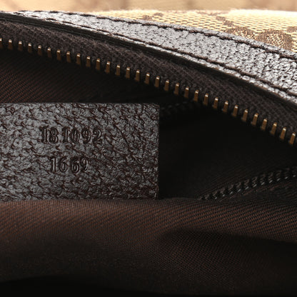 Gucci Monogram Medium Half Moon Hobo Dark Brown 9 of 10