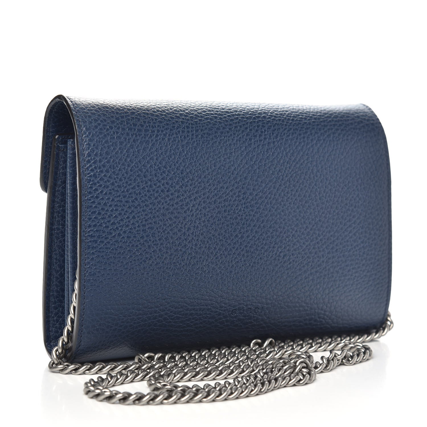 Gucci Dollar Calfskin Crystal Mini Dionysus Chain Wallet Blue Agata Black Diamond 3 of 11