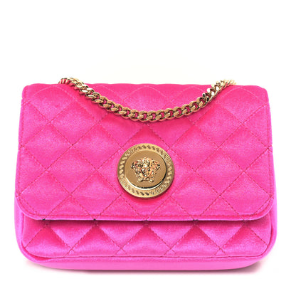 Versace Velvet Quilted Medusa Chain Crossbody Pink 1 of 8