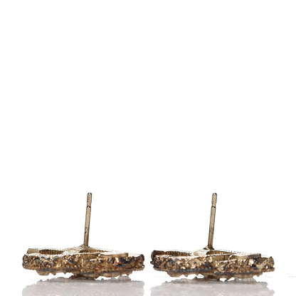 Chanel Enamel CC Baroque Earrings Beige Gold 4 of 4