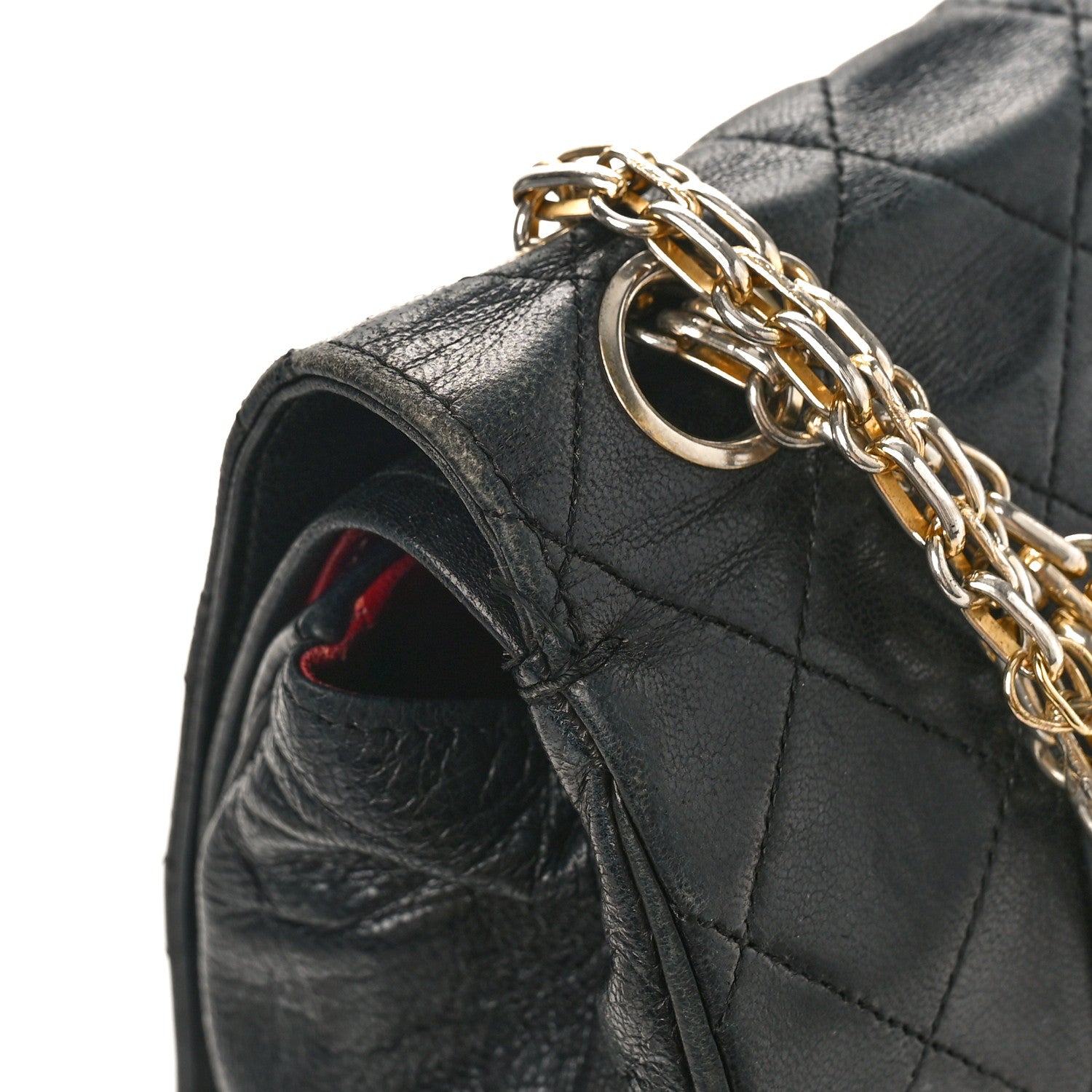 Chanel Lambskin Quilted Medium Bijoux Chain Double Flap Black 11 of 19