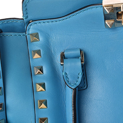 Valentino Garavani Vitello Mini Rockstud Double Handle Tote Parrot 23 of 23