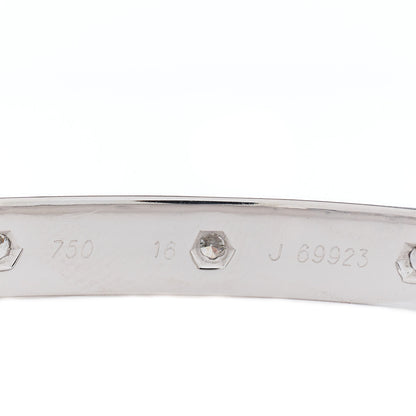 Cartier 18K White Gold 10 Diamond LOVE Bracelet 16 3 of 4