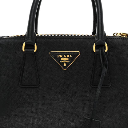 Prada Saffiano Mini Galleria Double Zip Tote Black 7 of 9