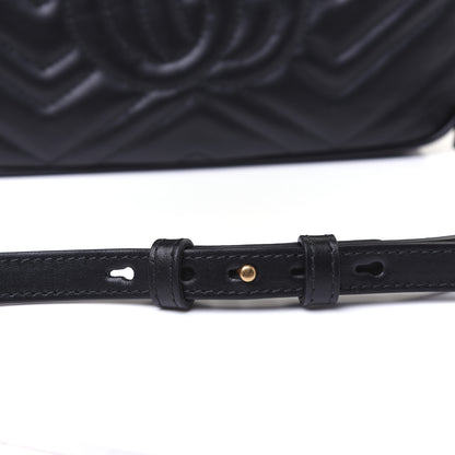 Gucci Calfskin Matelasse Small GG Marmont Chain Shoulder Bag Black 13 of 13