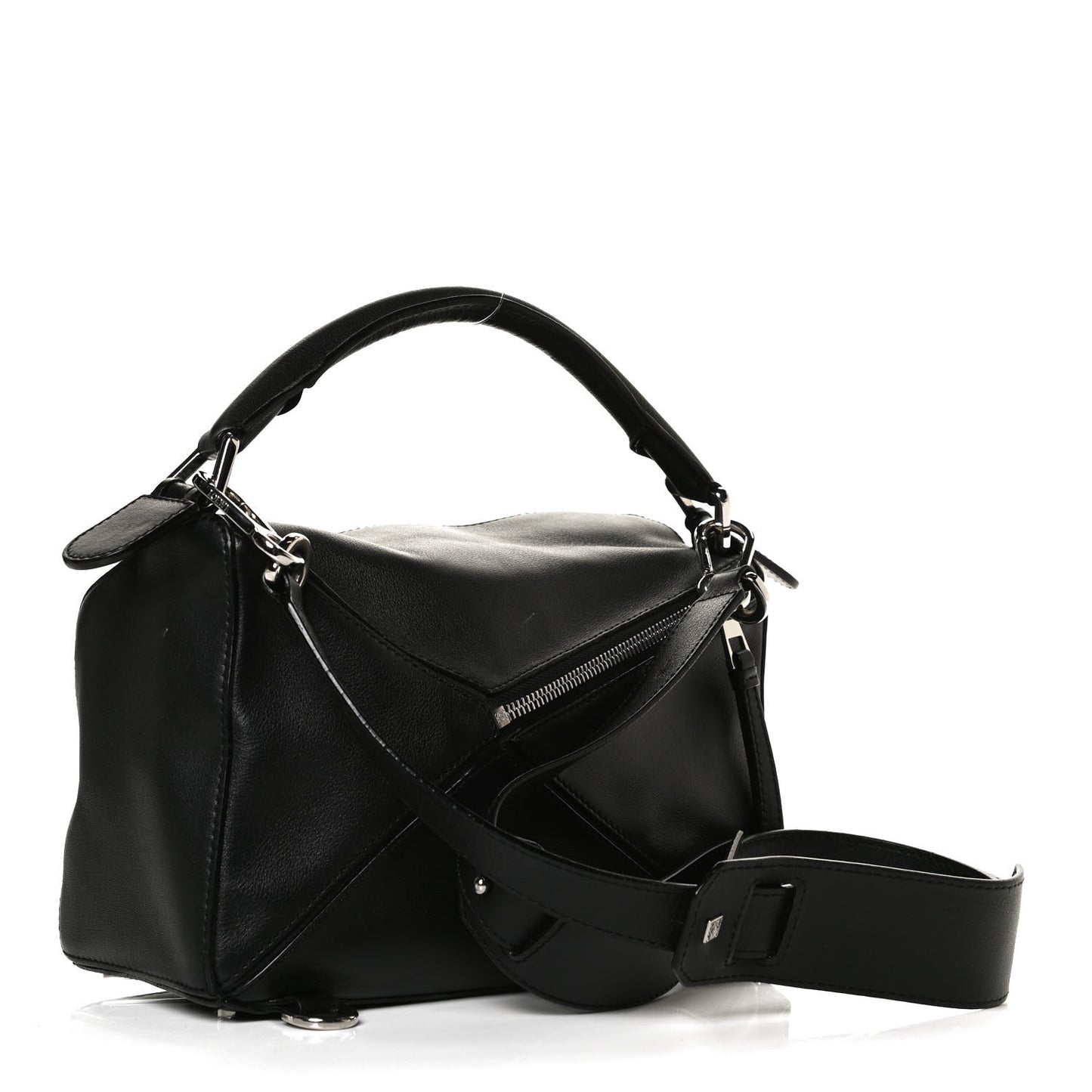 Calfskin Small Puzzle Bag Black