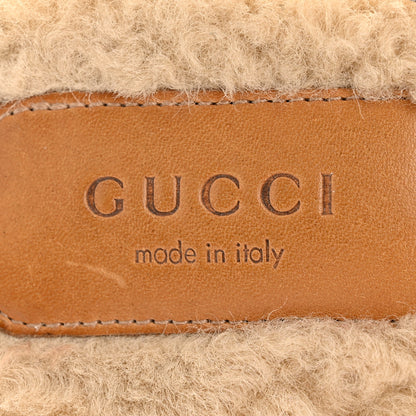 Gucci Nappa Wool Womens Fria Slippers 36 Black Butterscotch 9 of 10