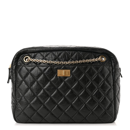 Chanel Aged Calfskin Quilted Large Reissue Camera Case Black 1 of 10